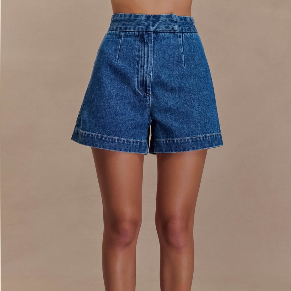 Meshki Women's Jean Shorts - Dark Blue